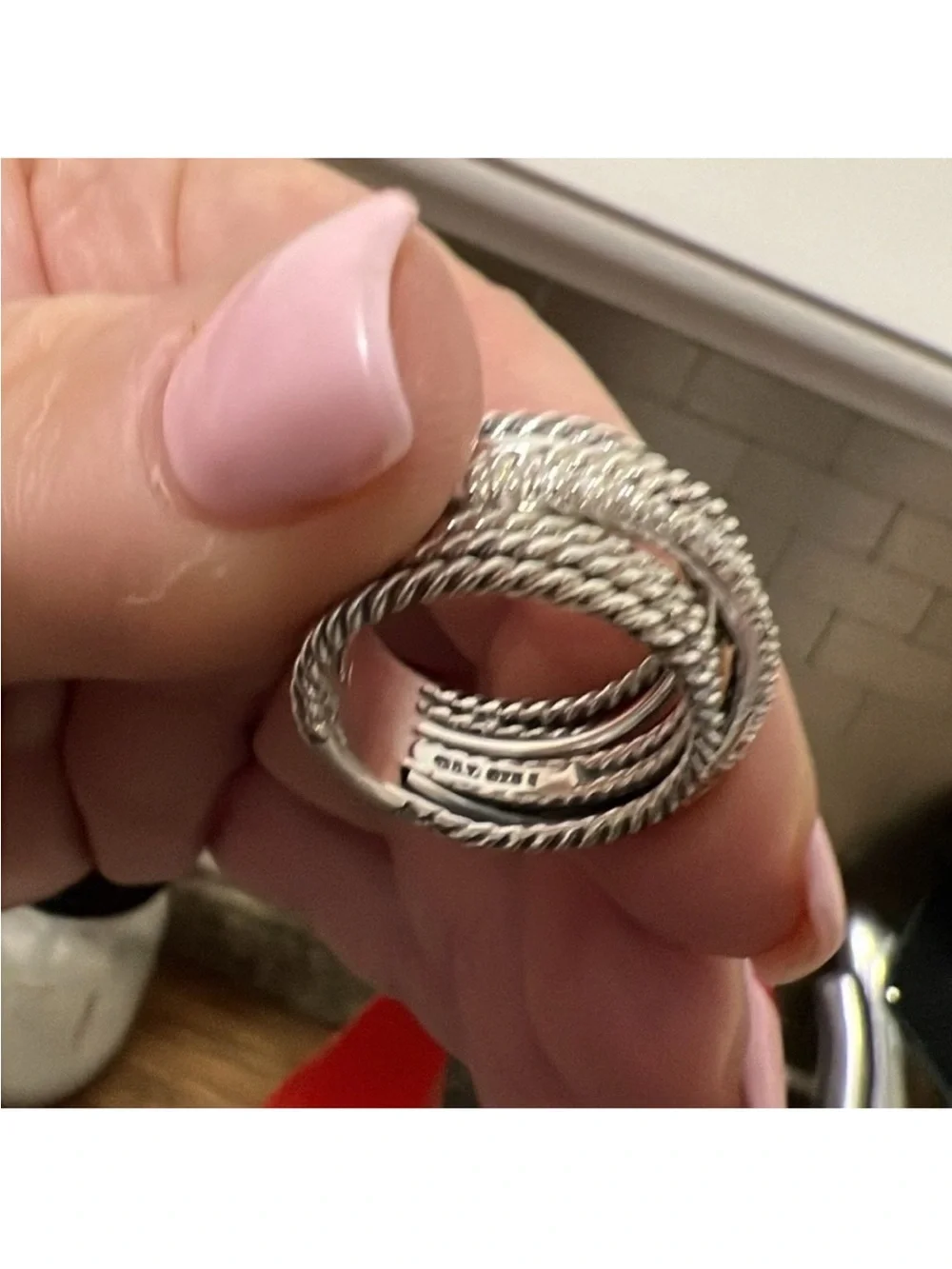 David Yurman sz 7never used crossover ring - Picture 2 of 4